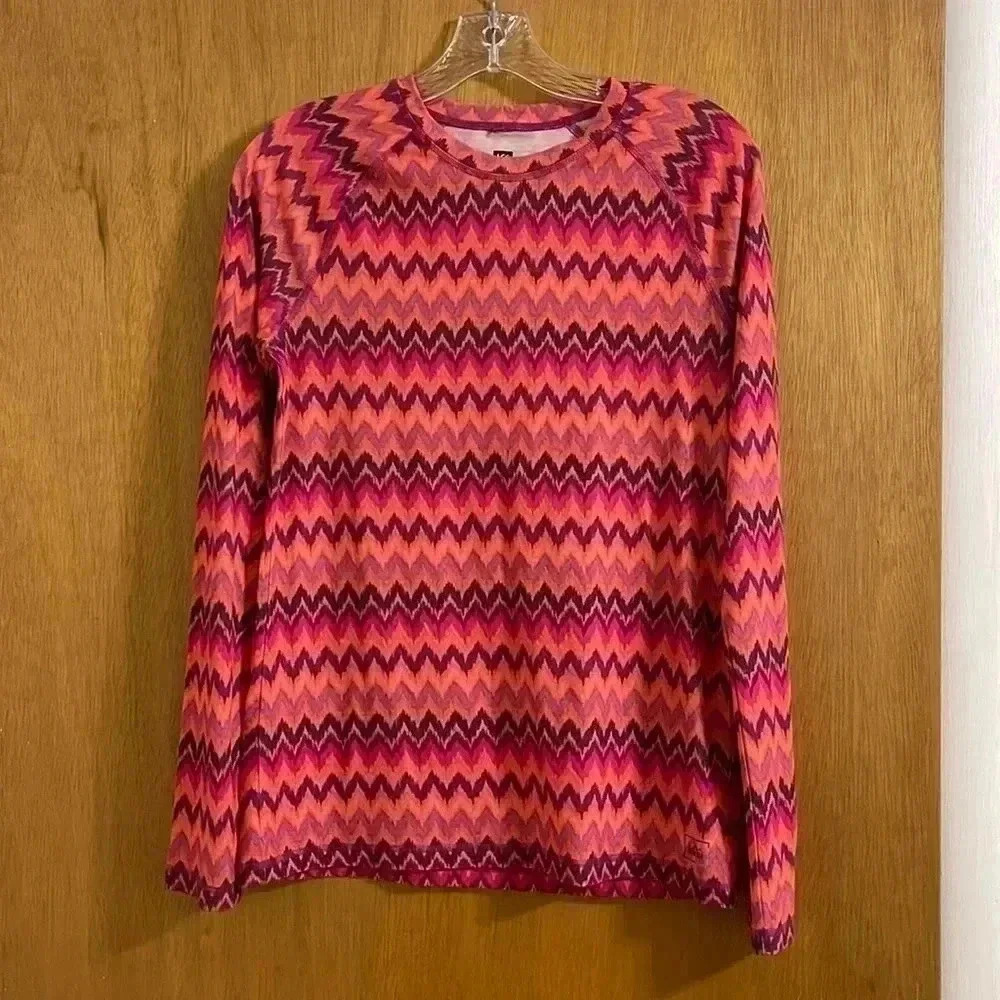 REI Baselayer Chevron Striped Crew Top